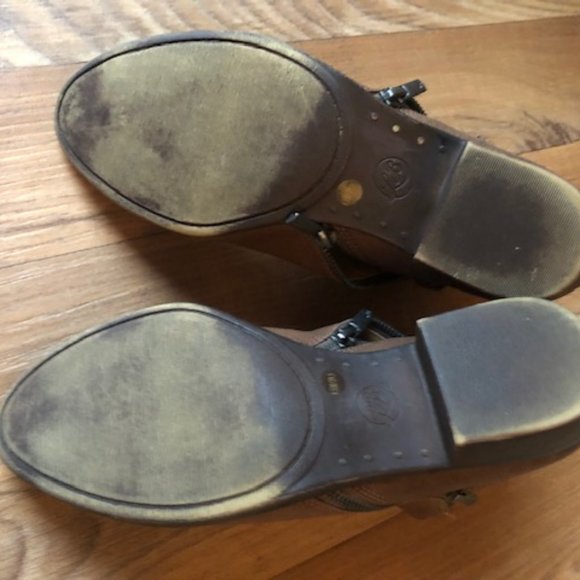 Lucky Brand Women's Bryton Leather Booties - Toffee - Size 9.5 M US / 39.5 EU - Picture 7 of 7